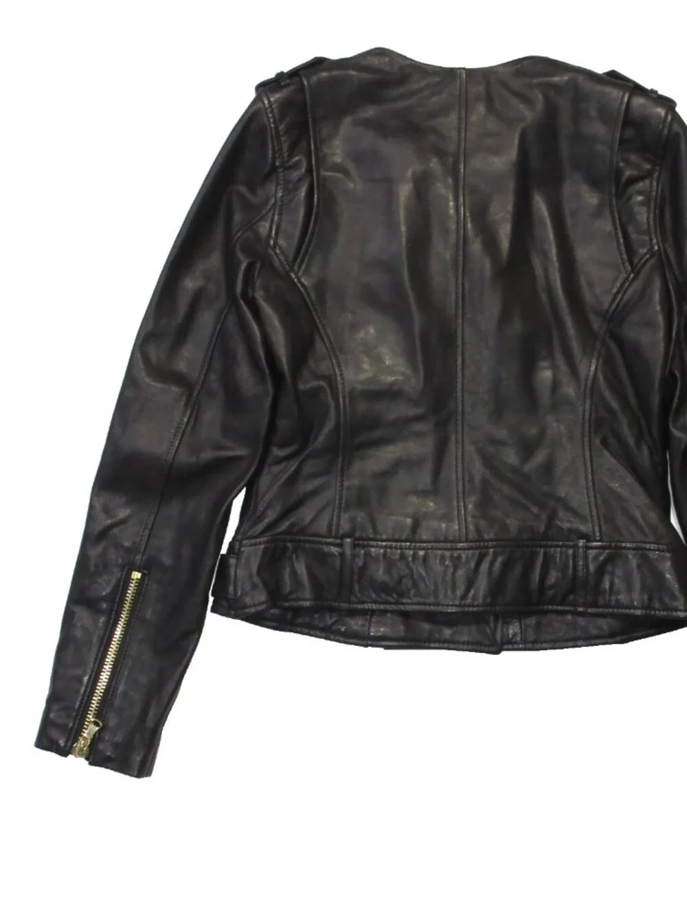NWT Wilsons Leather Motorcycle Moto Jacket in Black XS - Picture 9 of 10